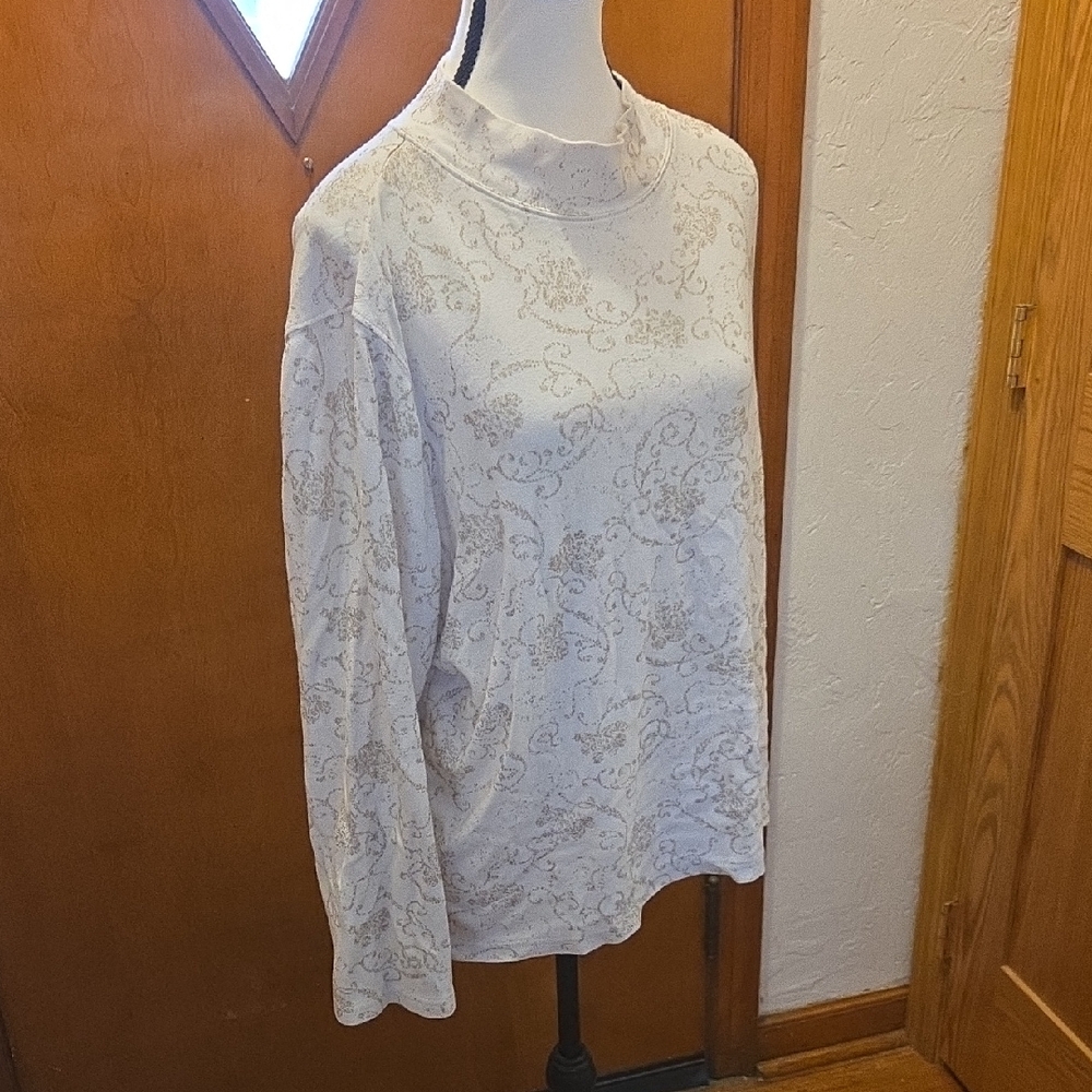 Studio Works Ivory Patterned Women's Blouse
